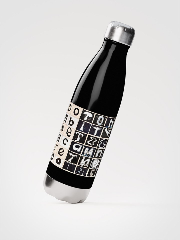 The Tooth Can Bite Stainless Steel Water Bottle (black) product image (2)
