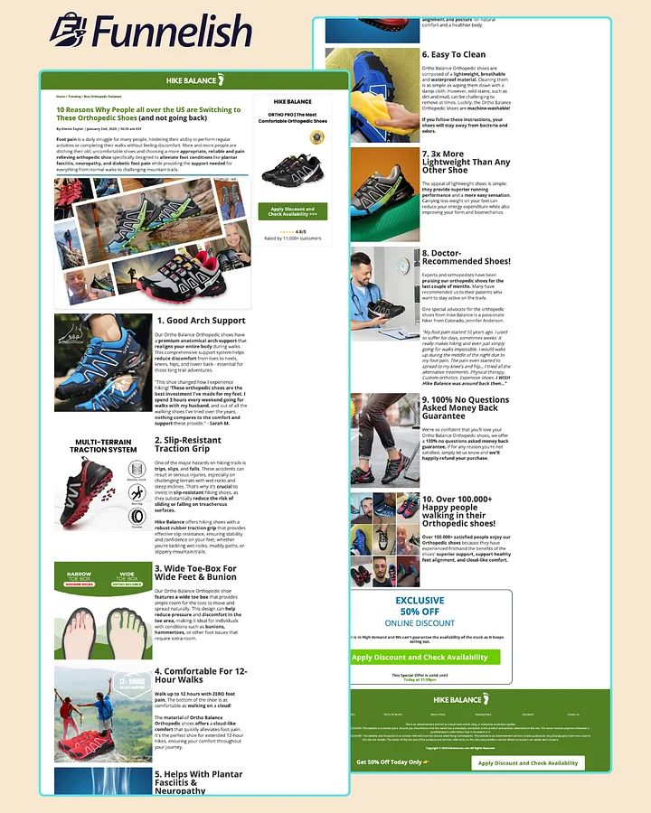 Hike Balance Listicle Page | Funnelish Template product image (1)