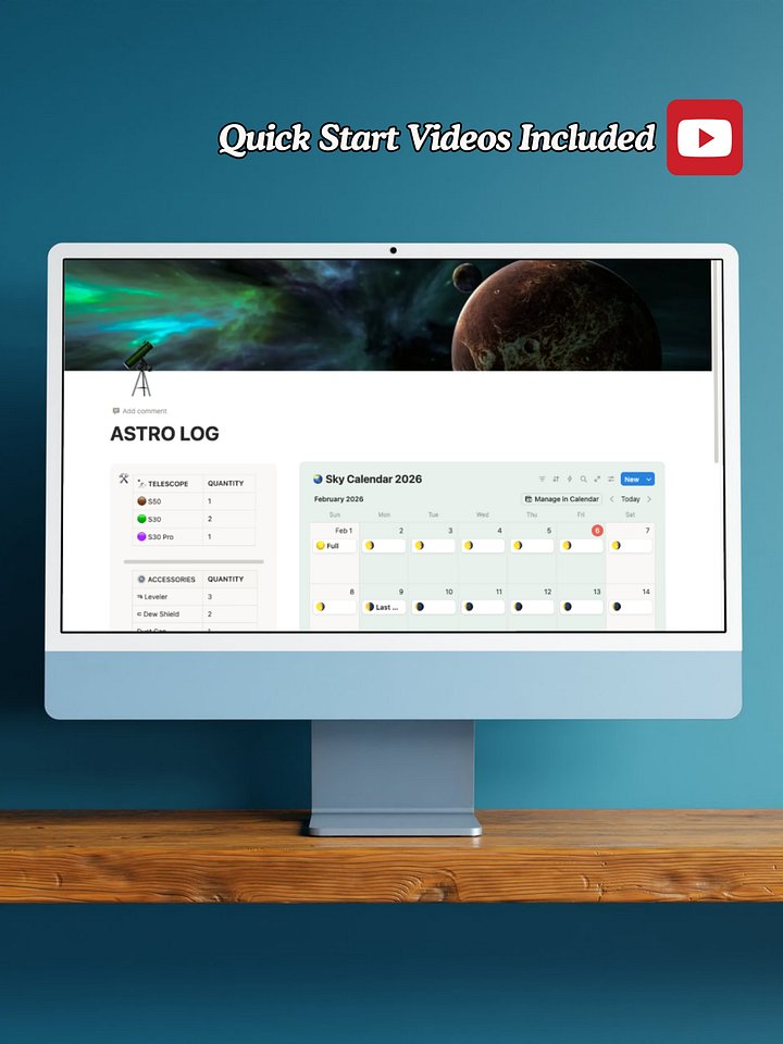 Astro Log (Imaging Session Tracker) Digital Download product image (1)