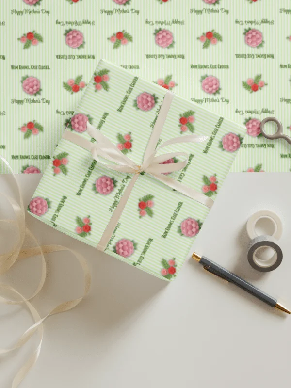 True Crime Mom Floral Gift Wrap Set product image (4)