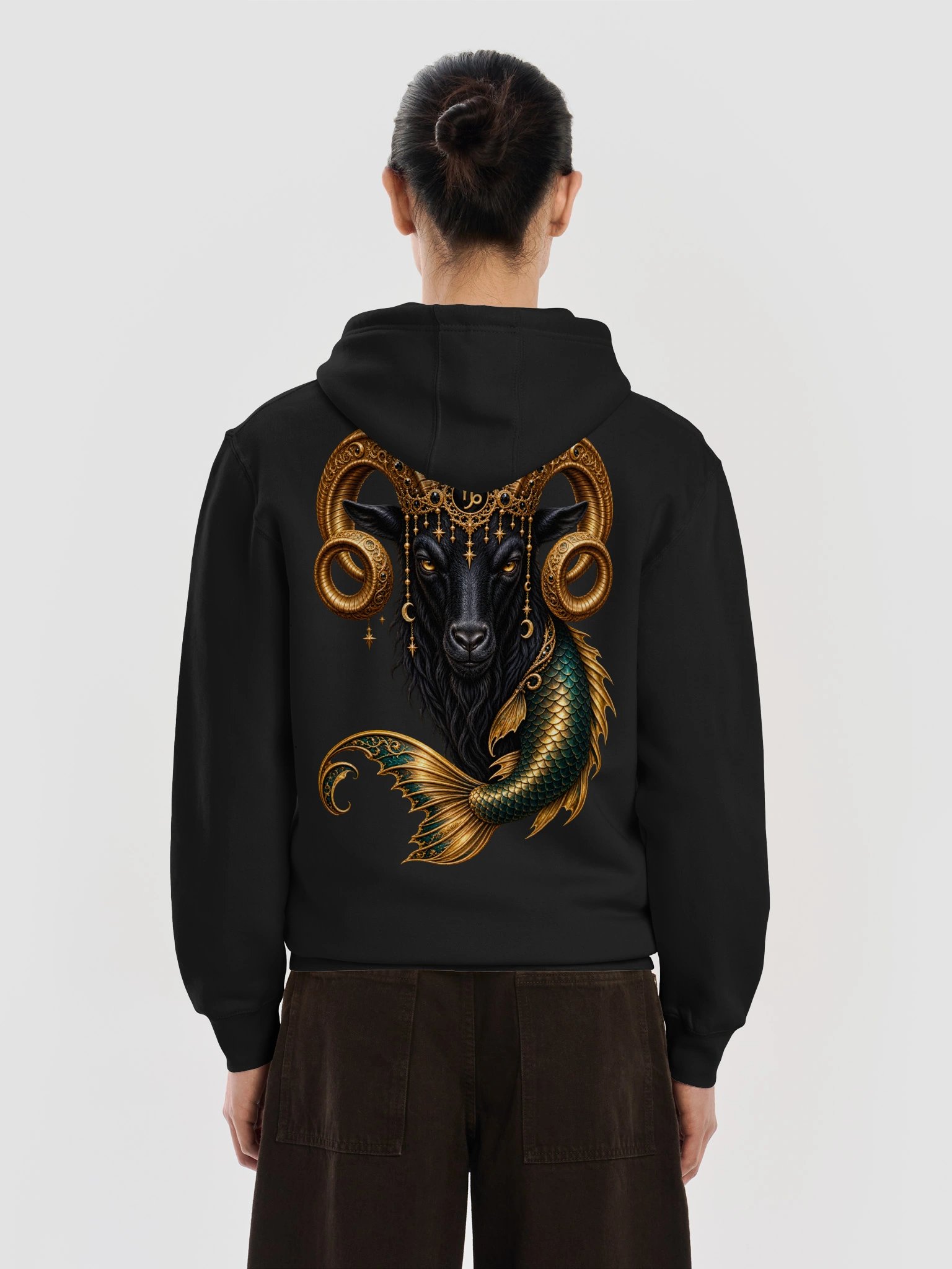 Ornate Gold Emblem Full-Zip Hoodie product image (6)