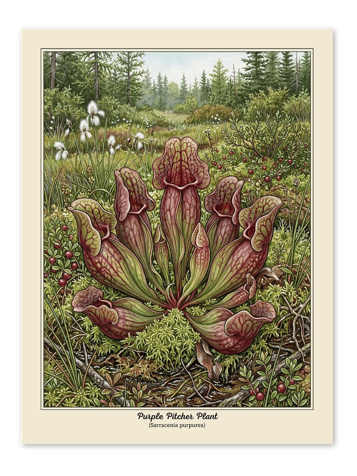 Purple Pitcher Plant Poster product image (1)