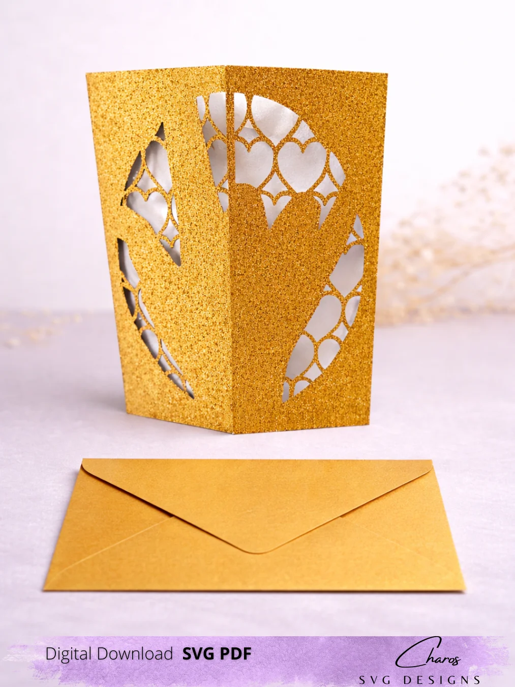 I Love You in ASL Tri-Fold Card SVG Greeting Card Design with Bonus Envelope product image (12)
