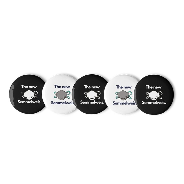 The New Semmelweis button (B&W) product image (1)