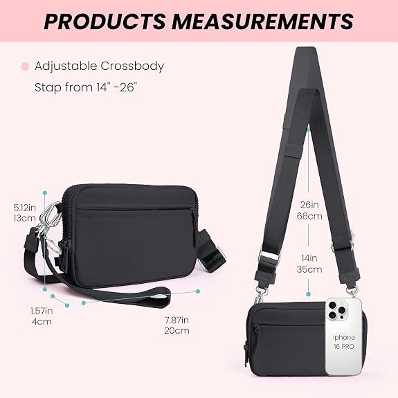 MEEBOY Wristlet Wallets for Women, RFID Wristlet Purse Built in Wallet, Small Nylon Crossbody Bags, Credit Card Holder product image (2)