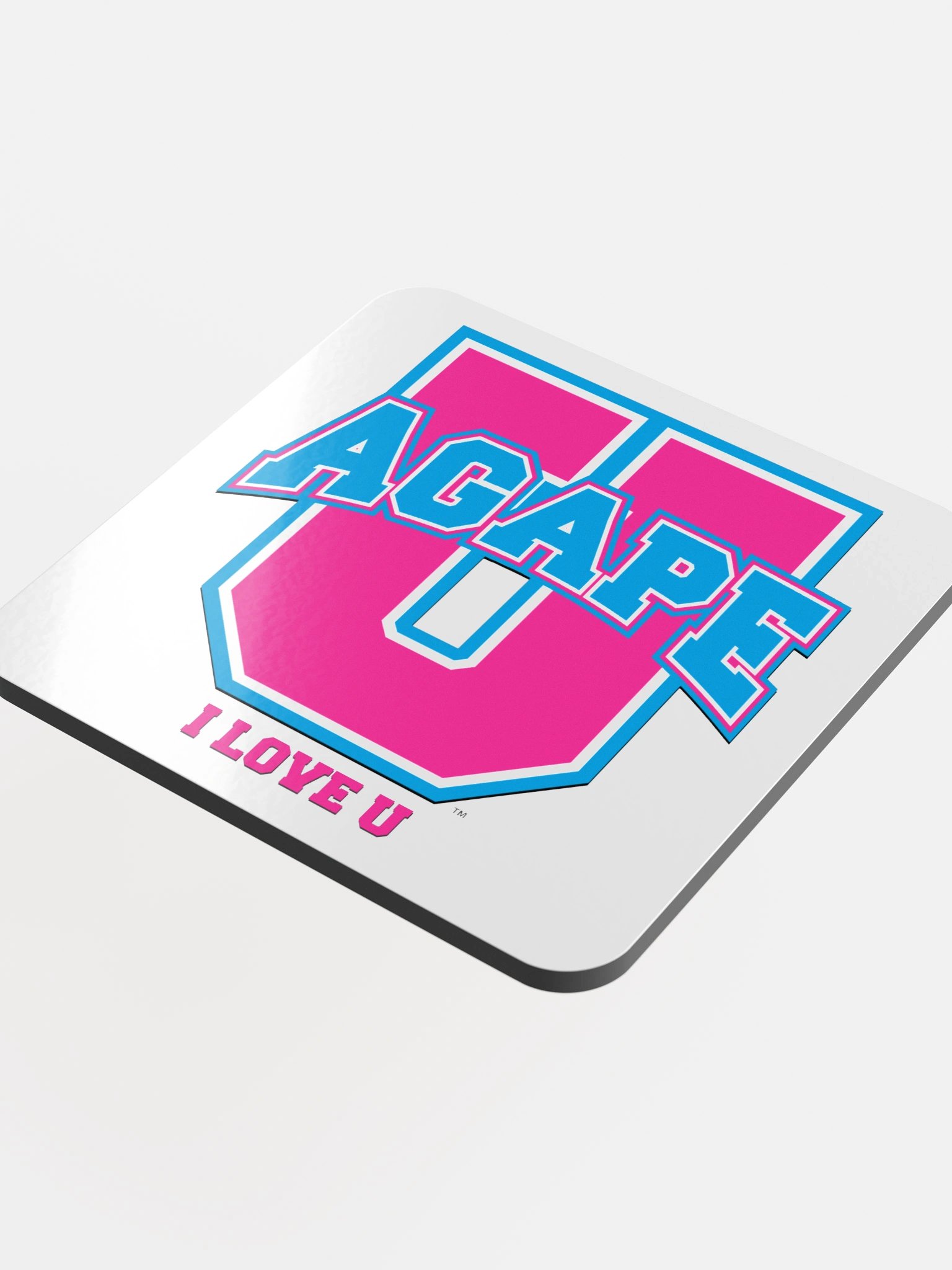 Agape U, Wht Coaster product image (4)