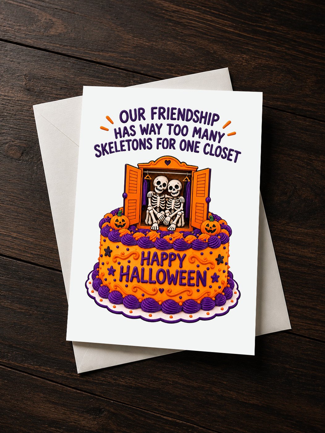 Our Friendship Has Too Many Skeletons For One Closet: Funny Best Friend/Partner Halloween Card product image (1)