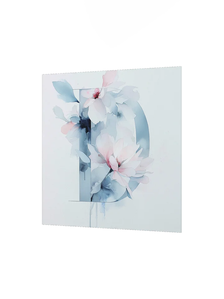 Powder Blue: Soft Pastel Watercolor Floral 'D' product image (8)