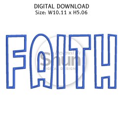 Faith Applique Embroidery Design product image (1)
