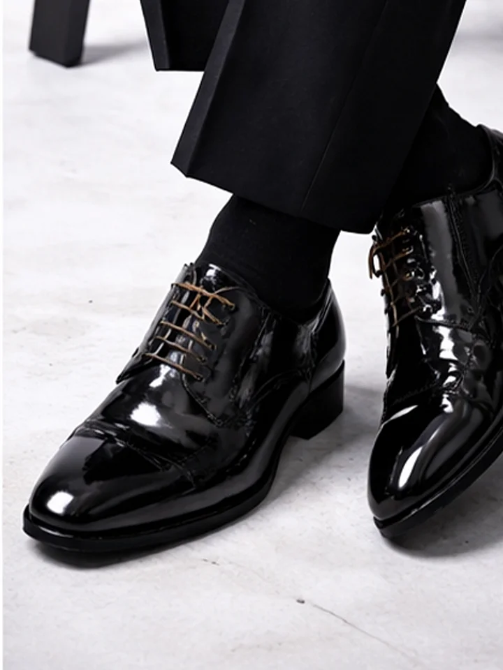 Men’s Patent Leather Dress Shoes — Luxury Formal Lace-Up, Hand-Polished Finish product image (2)