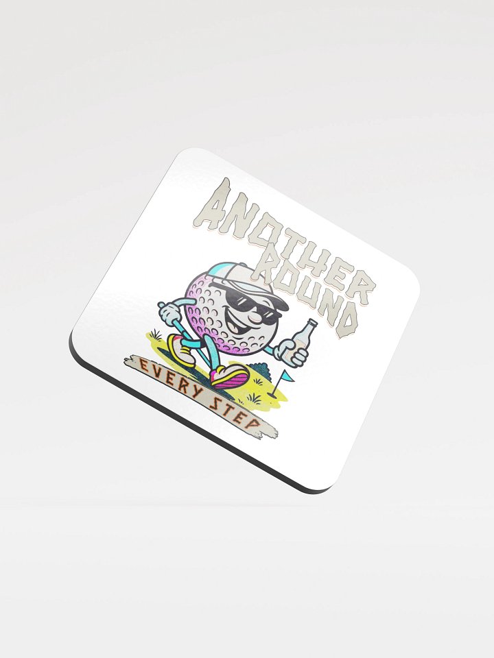 Another Round Every Step Golfing Chic Cork Coaster product image (2)