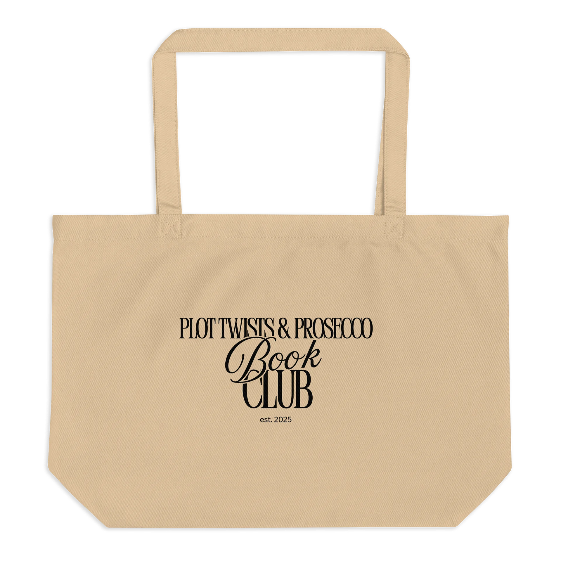 The "Plot Twists & Prosecco" Oversized Canvas Tote product image (1)