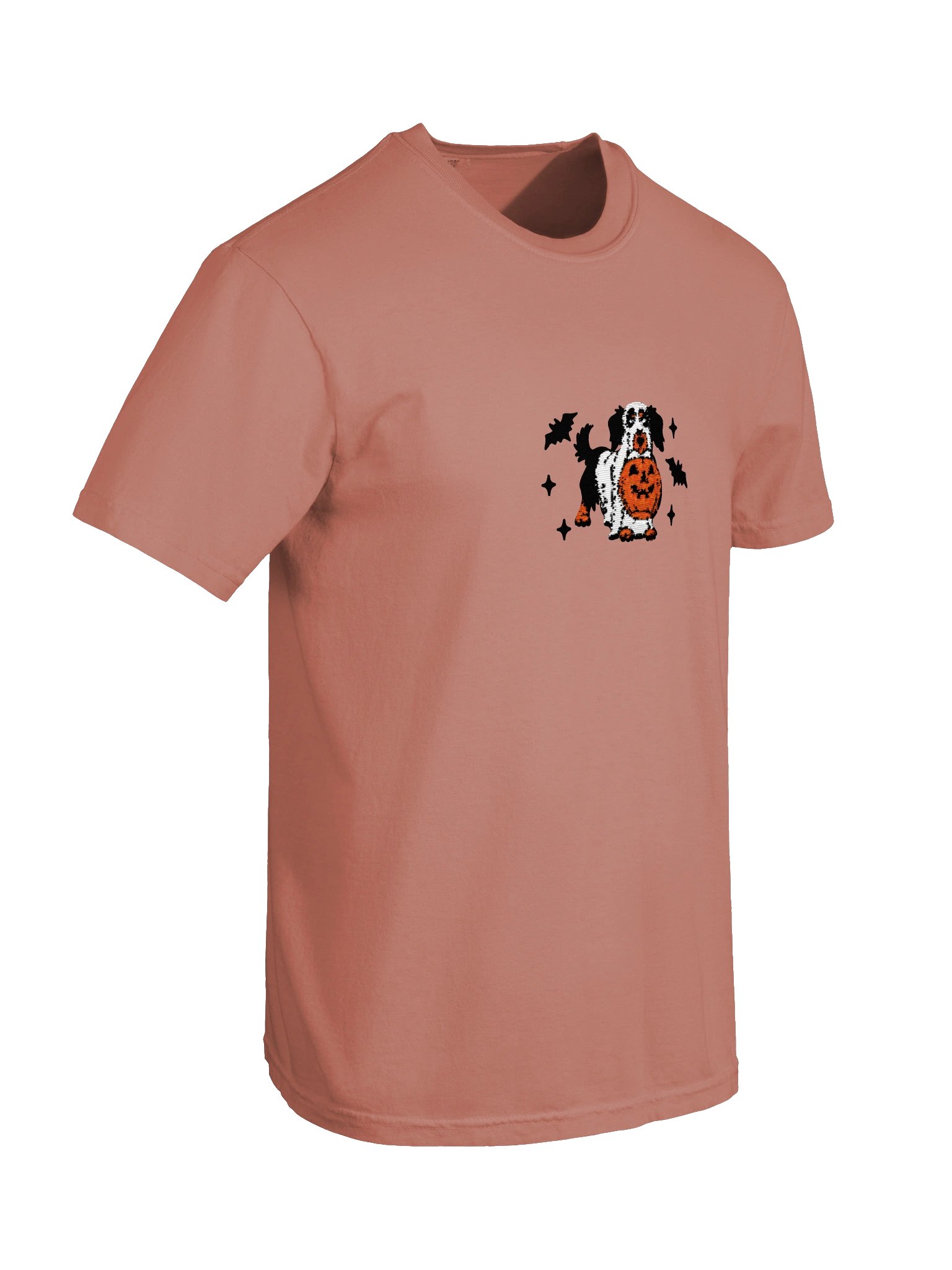 Halloween Longhaired Dachshund(Black & Tan) Embroidered T-Shirt product image (30)