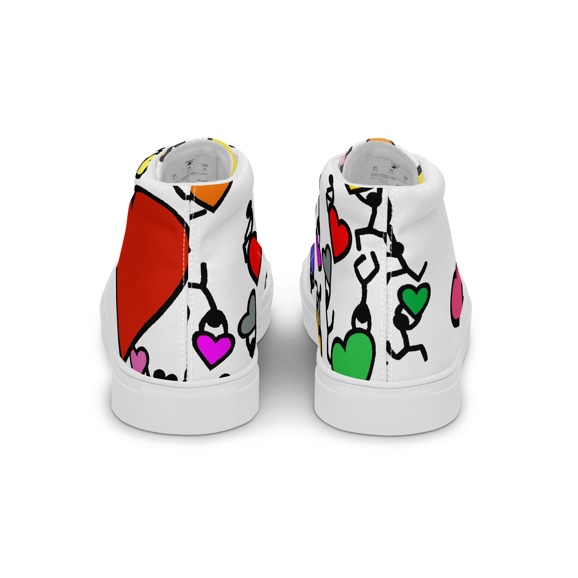 Love in Colour // Woman's Canvas Art High Tops product image (4)