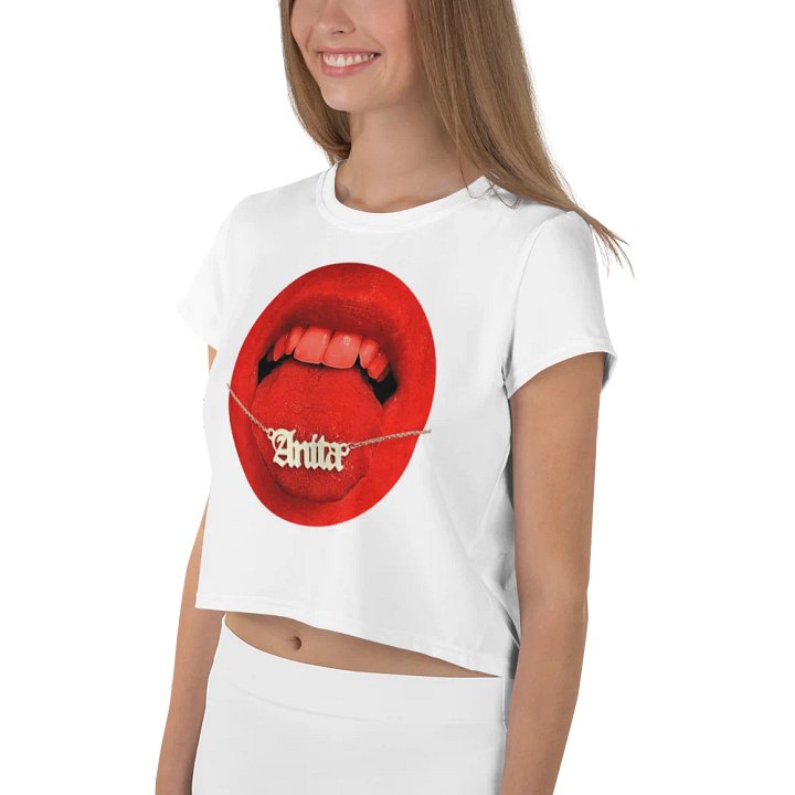 Anita Crop Top - Classic Logo in White product image (2)