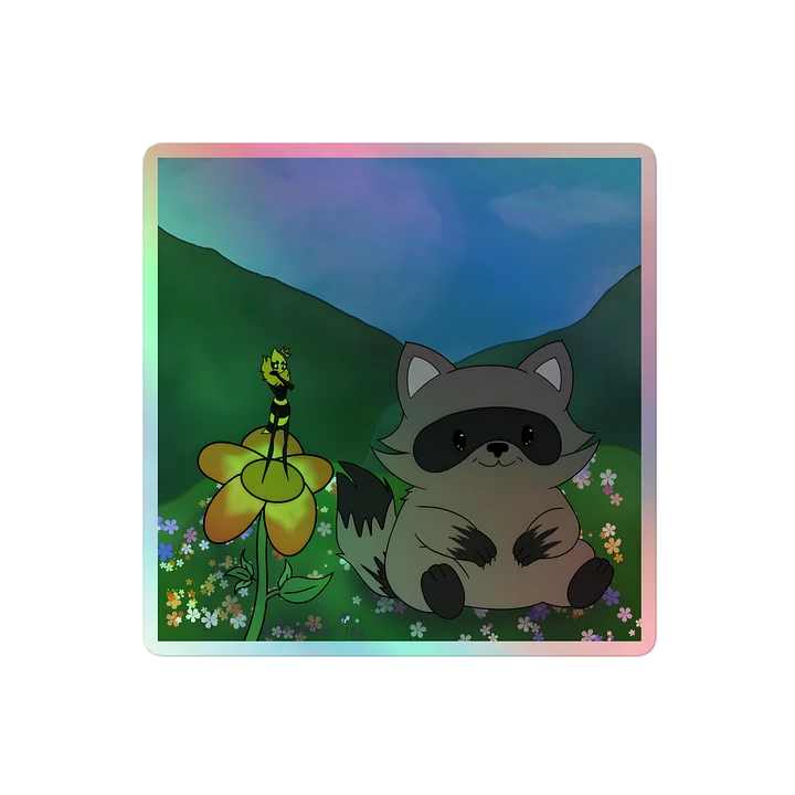 plouj33 x RespawnRaccoon Holographic Sticker product image (2)