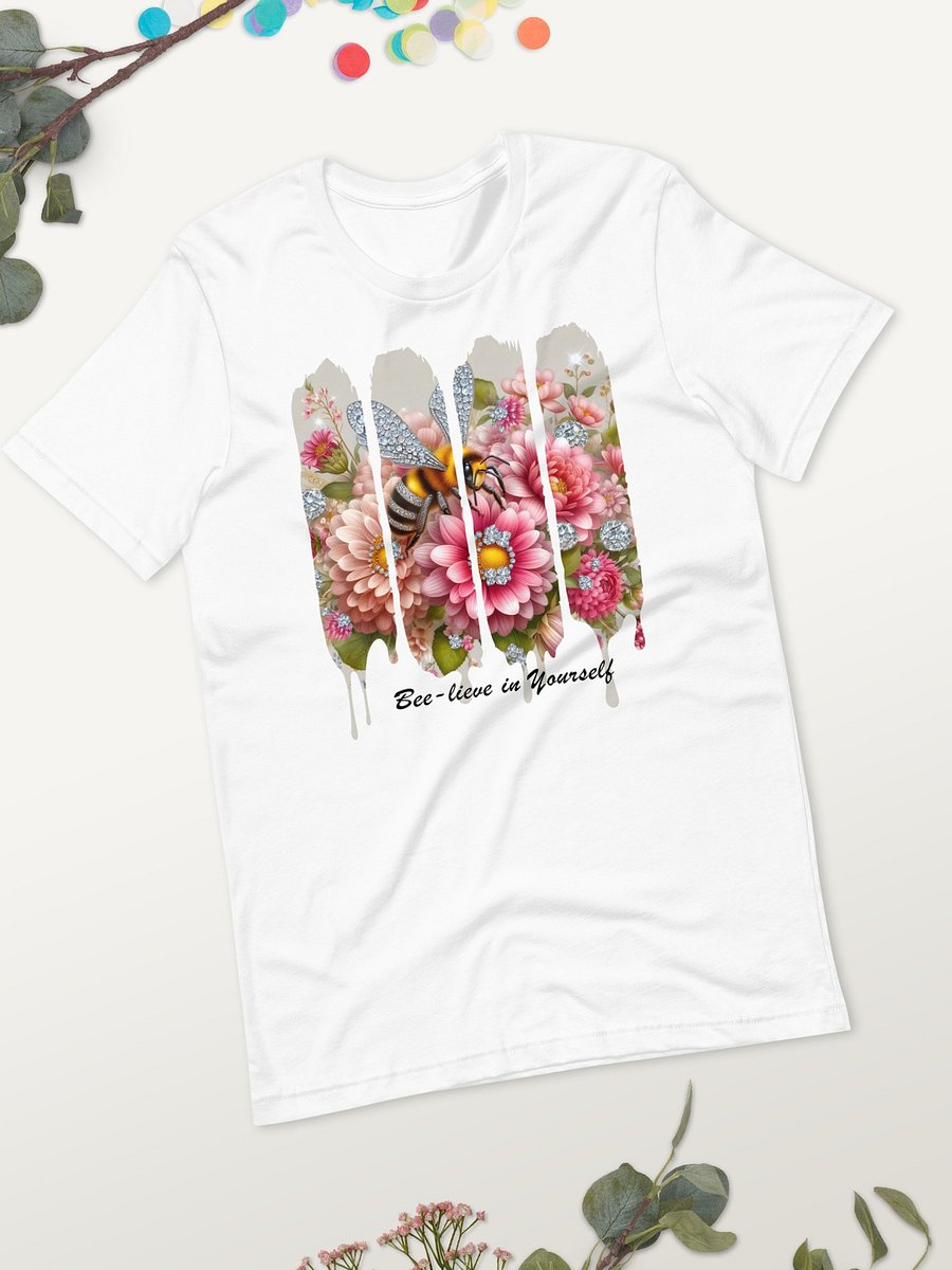 Bee-lieve in Yourself TShirt | Empowering TShirt | Luxury Nature Print | Garden Bee Artwork product image (2)