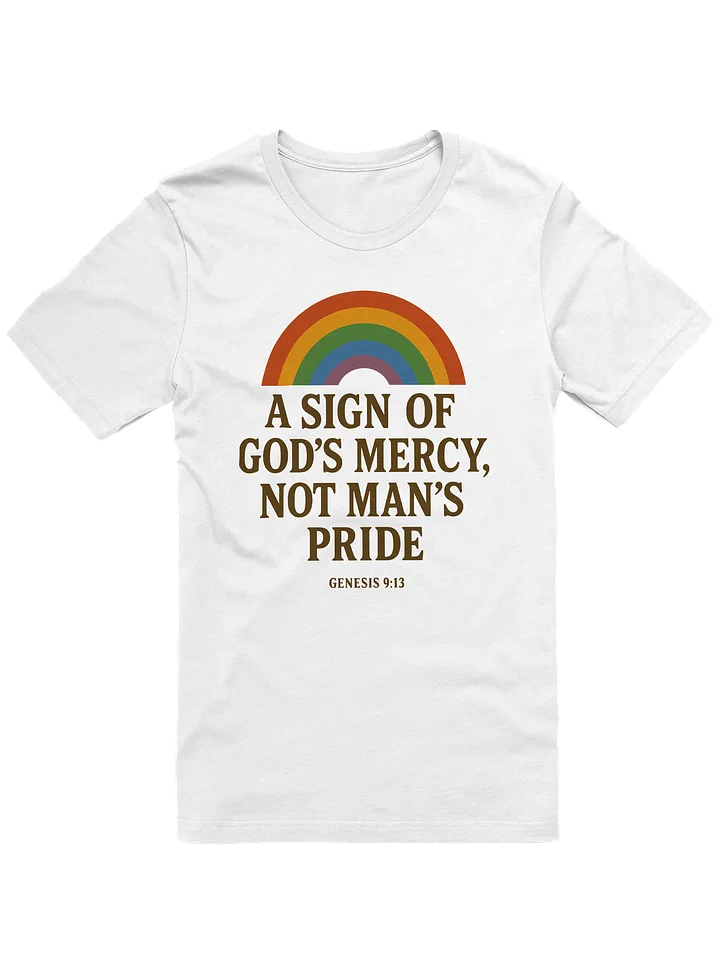 “Reclaim the Rainbow” — A Sign of God’s Mercy, Not Man’s Pride T-Shirt | Gold Standard Collection product image (1)