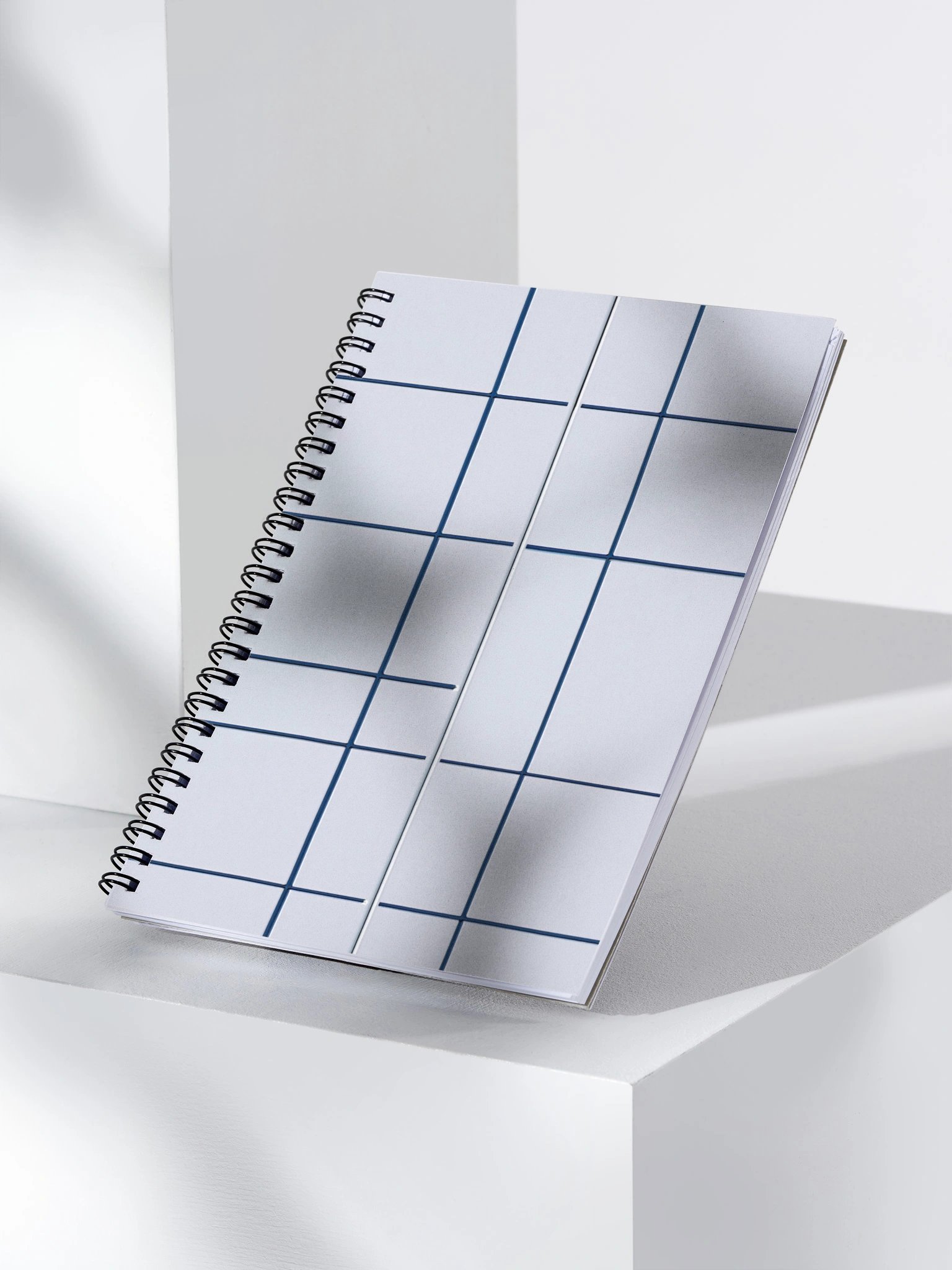 Customizable Grid Pattern Spiral Notebook product image (3)