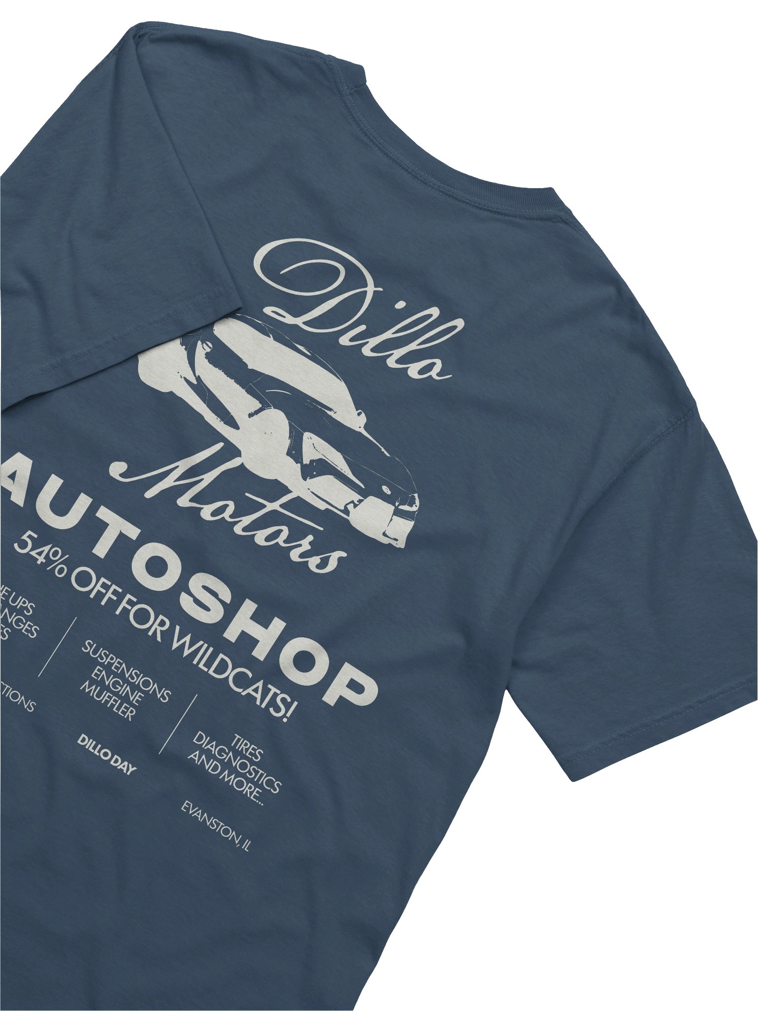 Dillo 54 Motors Autoshop T-Shirt (Mayfest Productions Member Discount) product image (6)