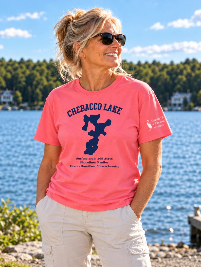 Chebacco Lake by the Numbers Collegiate Tee