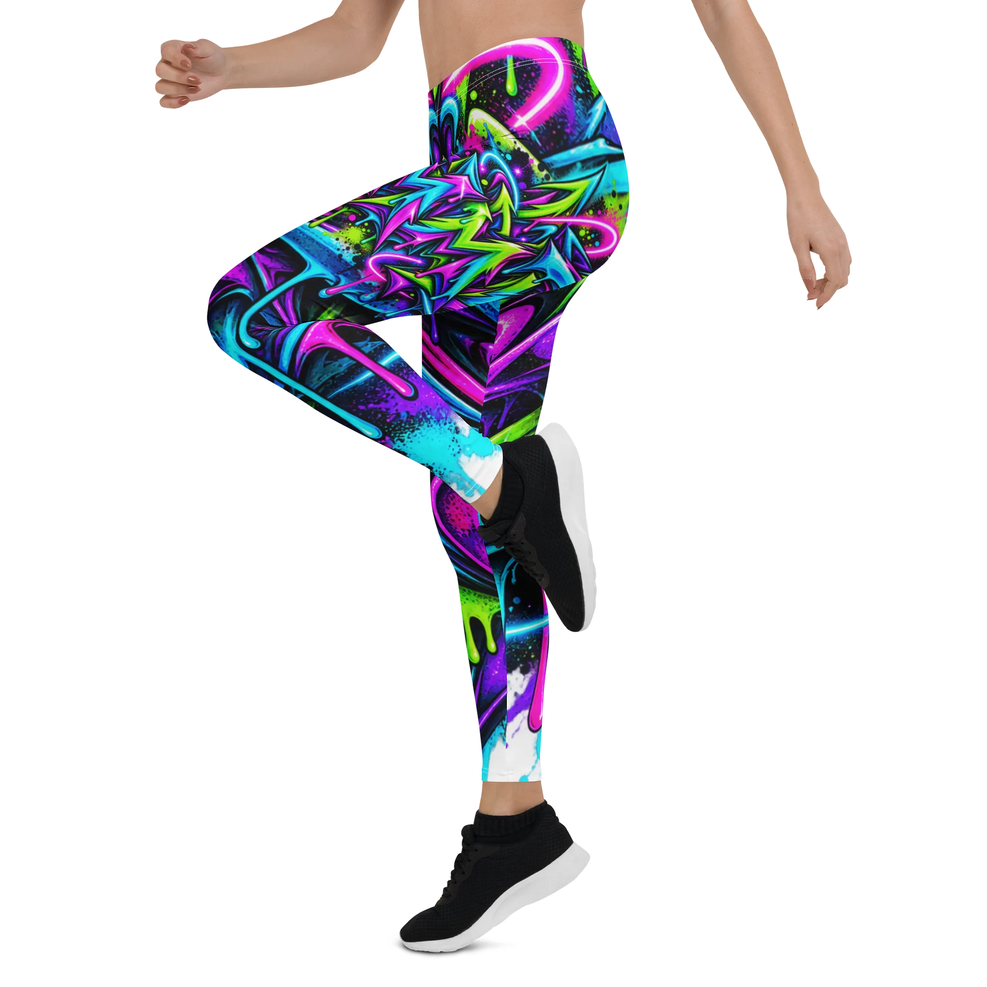 Neon Graffiti Symmetry Leggings product image (6)