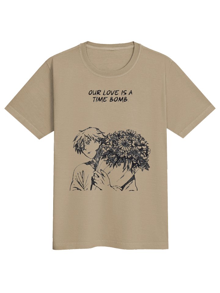 🌸 Our Love Is a Time Bomb – Anime Floral Graphic Oversized T-Shirt product image (1)