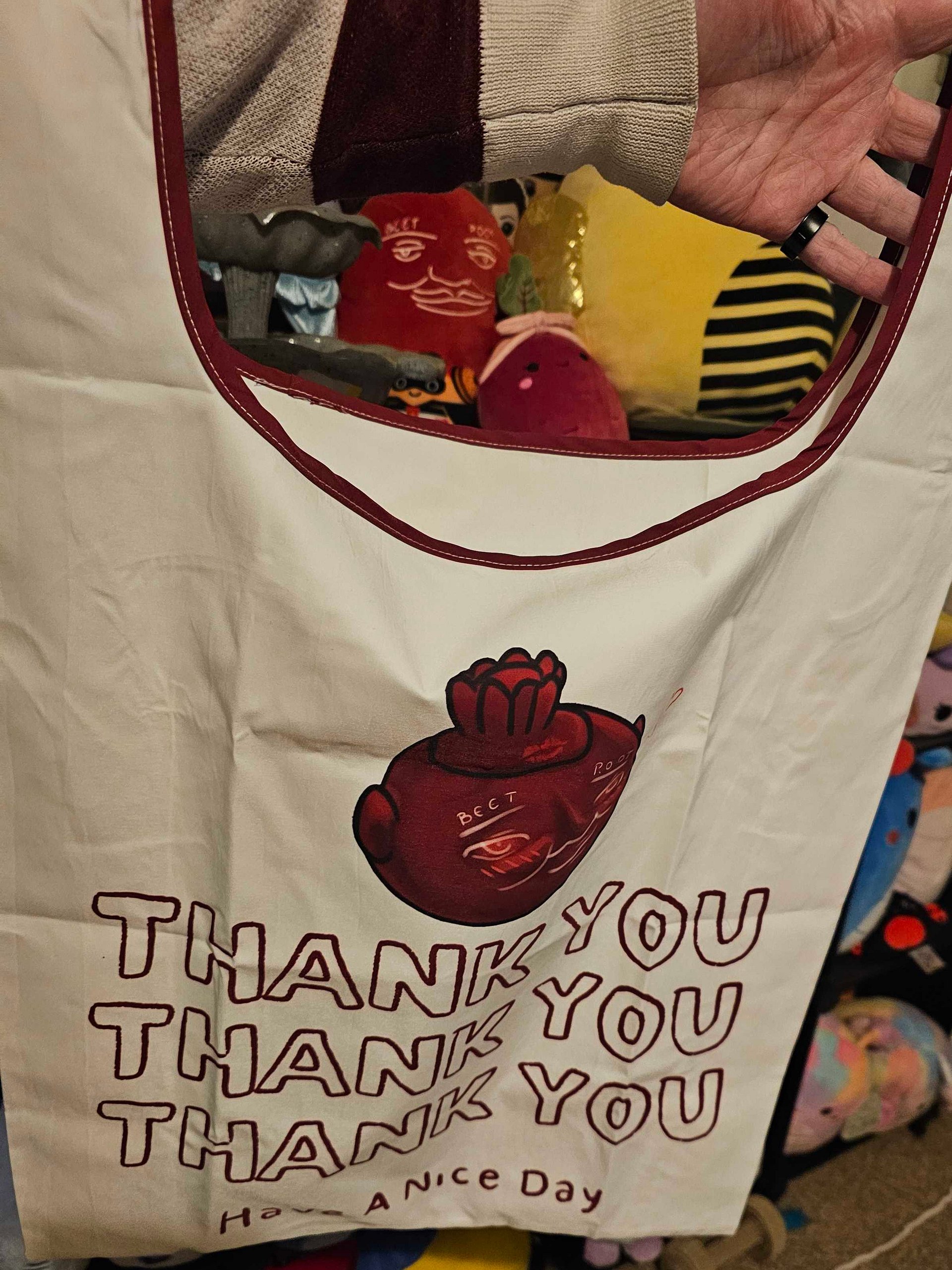 Beet Poot reusable shopping bag product image (3)