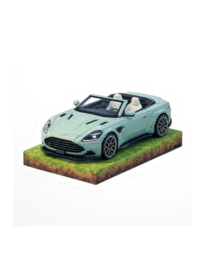 Aura Green Aston Martin Vanquish Sticker (Pixel, Retro, Minecraft) product image (1)