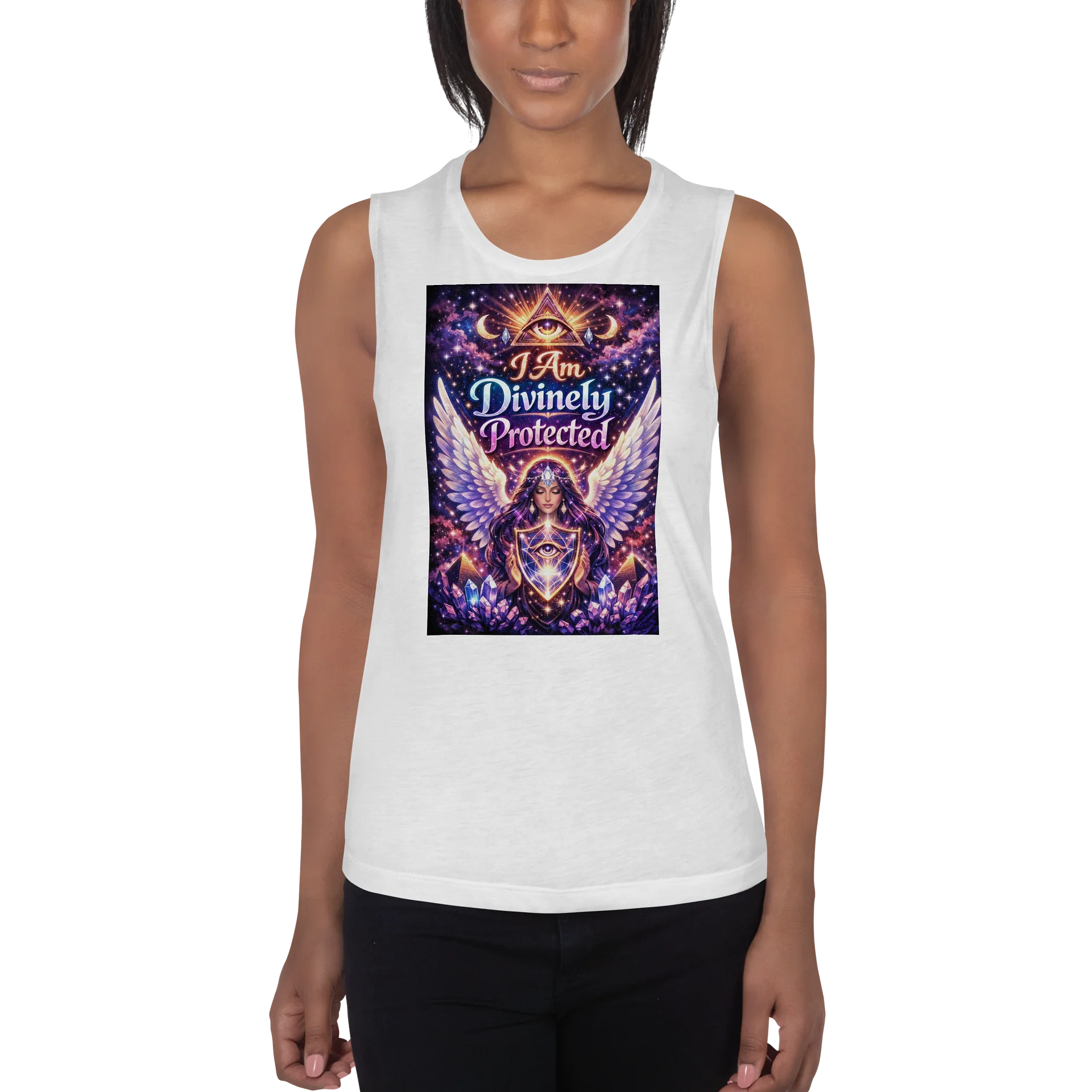 Divine Protection Affirmation -Flowy Tank product image (1)