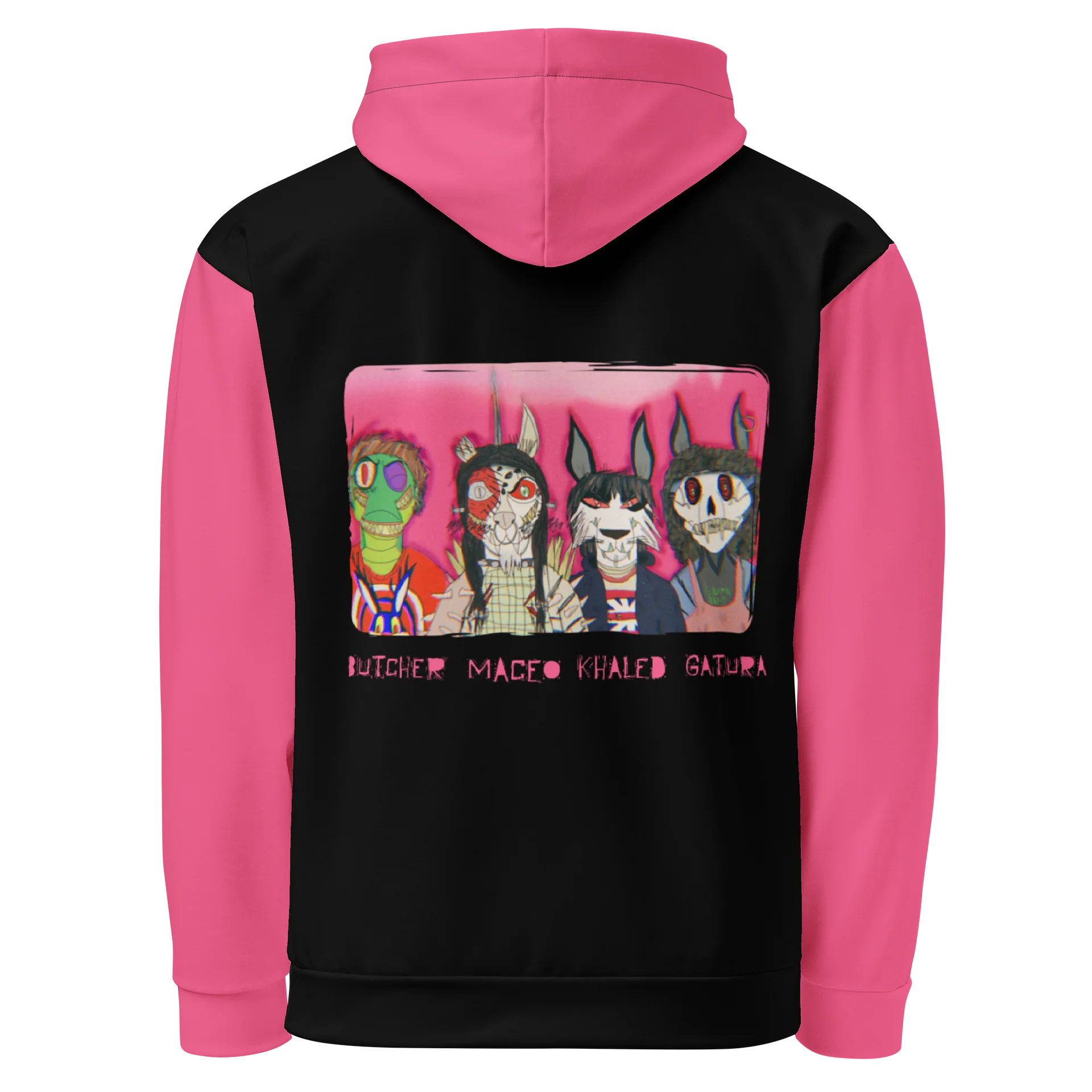 Feral Minds Pink Graffiti Hoodie product image (2)
