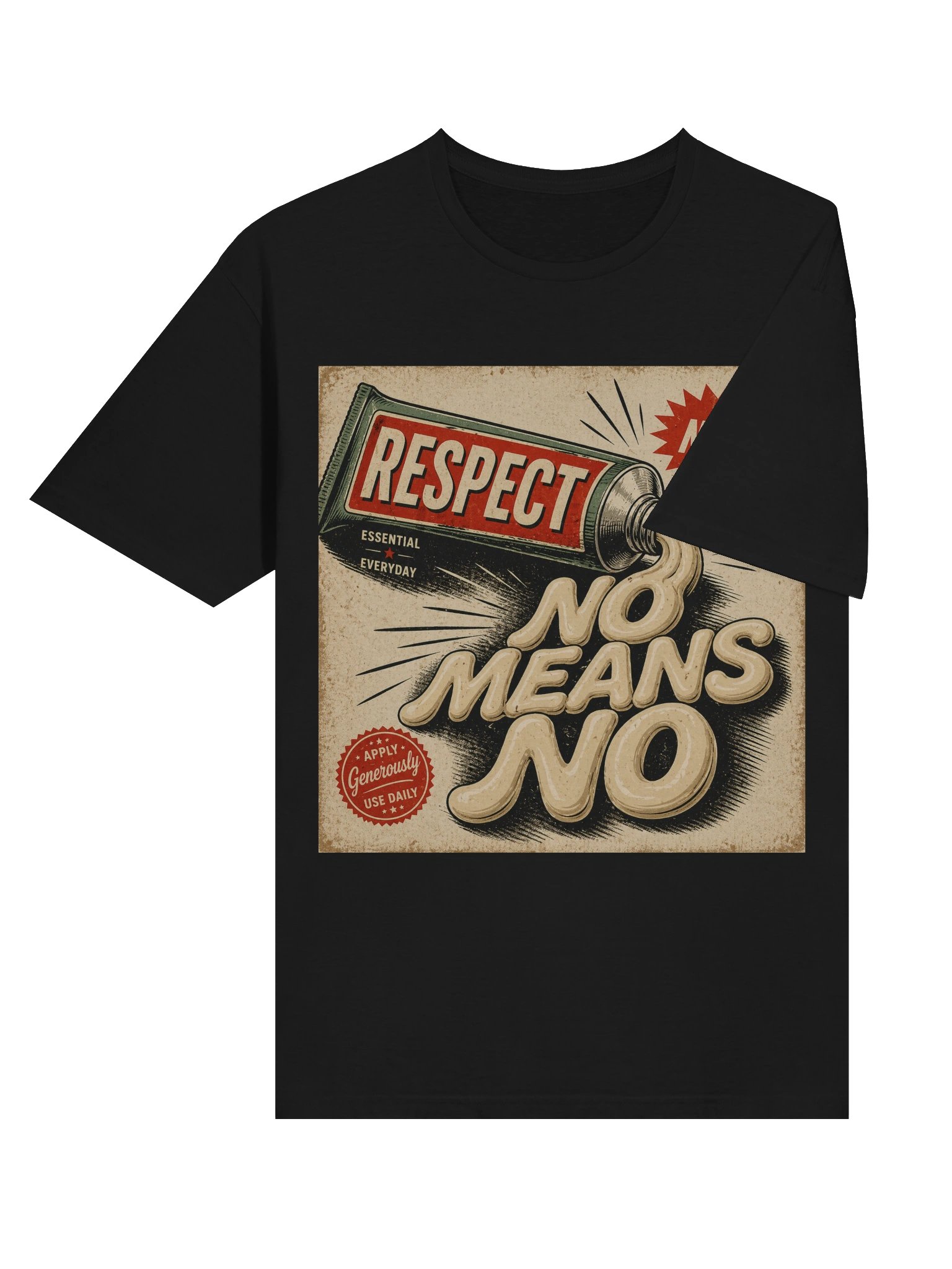 Respect No Means No – Retro Statement T-Shirt product image (6)