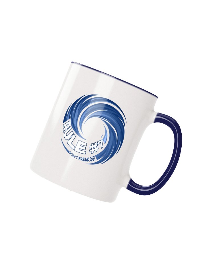 Rule #7 Logo Ceramic Mug Blue and White product image (9)