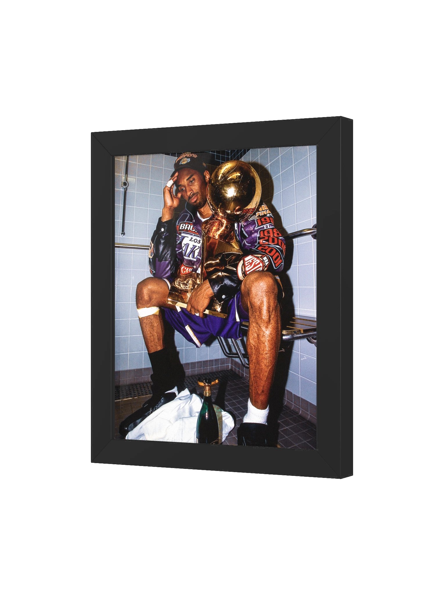 Kobe Bryant Iconic 2001 NBA Championship Locker Room Framed Poster product image (59)