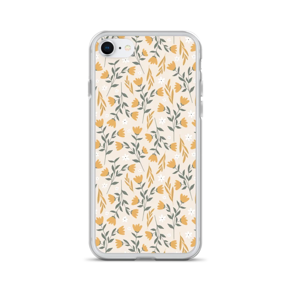 Golden Wildflower Meadow Aesthetic Clear iPhone Case product image (28)