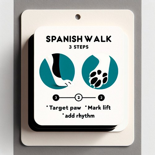 Spanish Walk: 3 simple steps

Target paw → mark the lift → add rhythm.

It’s confidence training in disguise (for you and you...