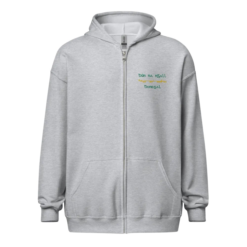 Donegal/Dún na nGall, Orthodox Style Ogham embroidered Zip Hoodie product image (1)