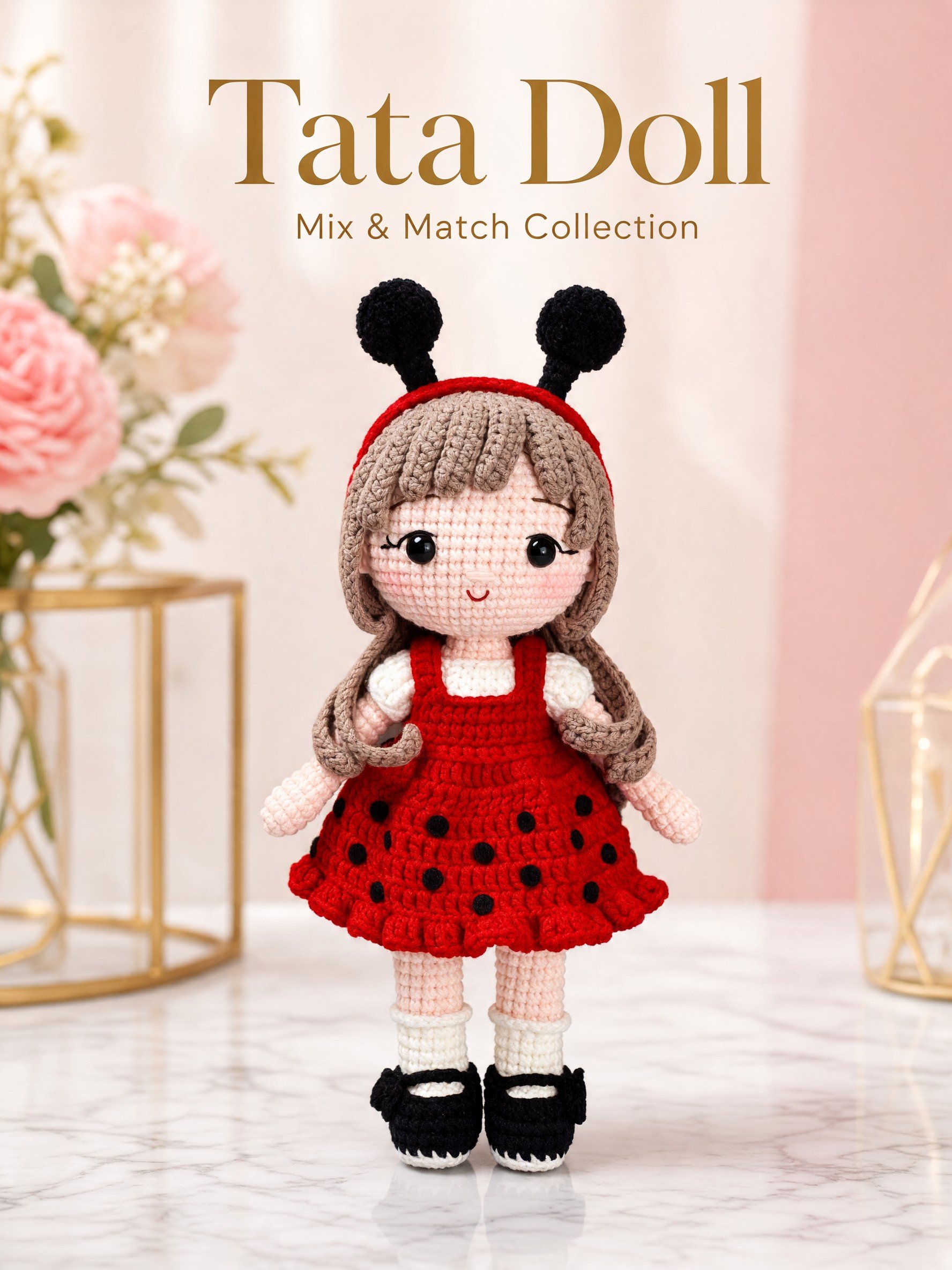 PDF | Crochet 9-inch Tata Doll in Ladybug Outfit | Amigurumi Doll Pattern product image (2)