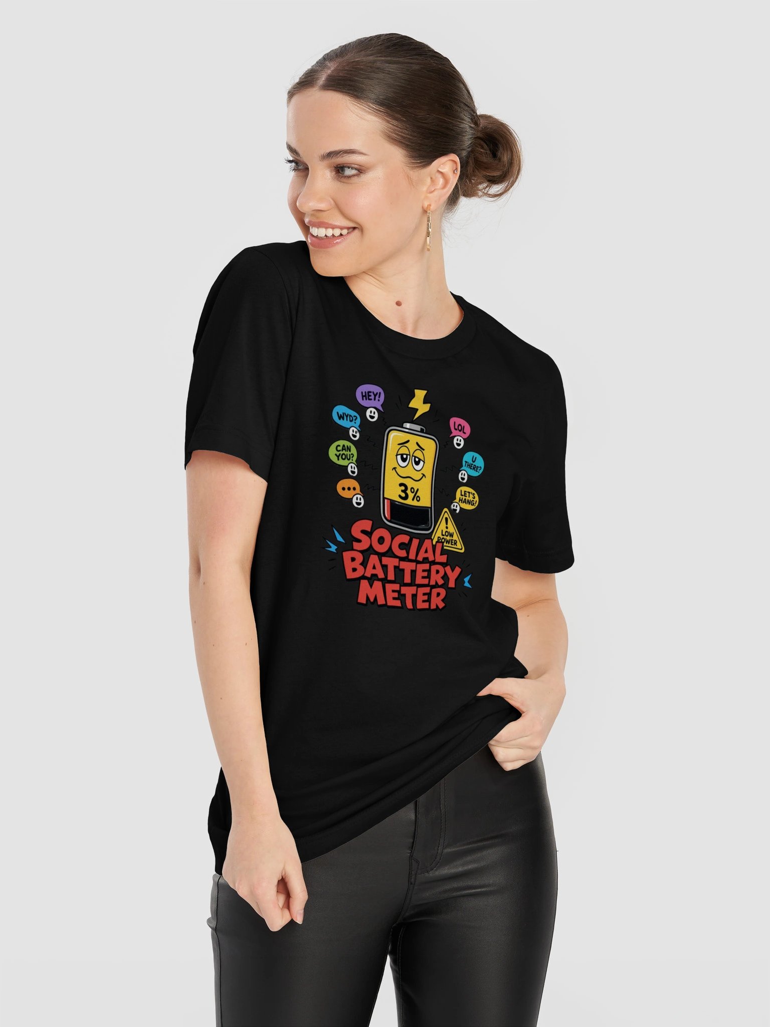 UnspokenMinds: Social Battery Meter Tee product image (11)
