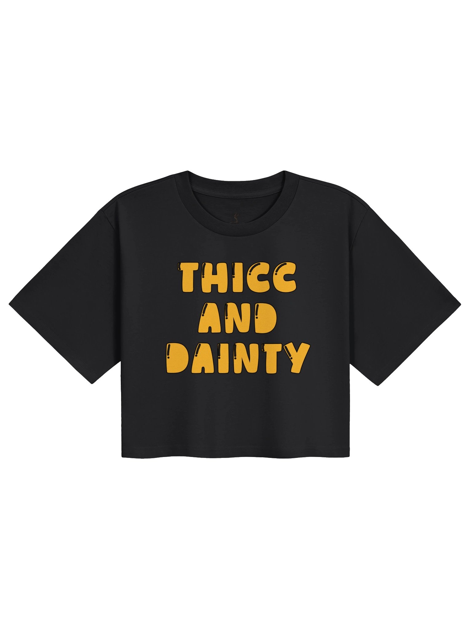 Thicc & Dainty Cropped Tee (yellow) product image (3)