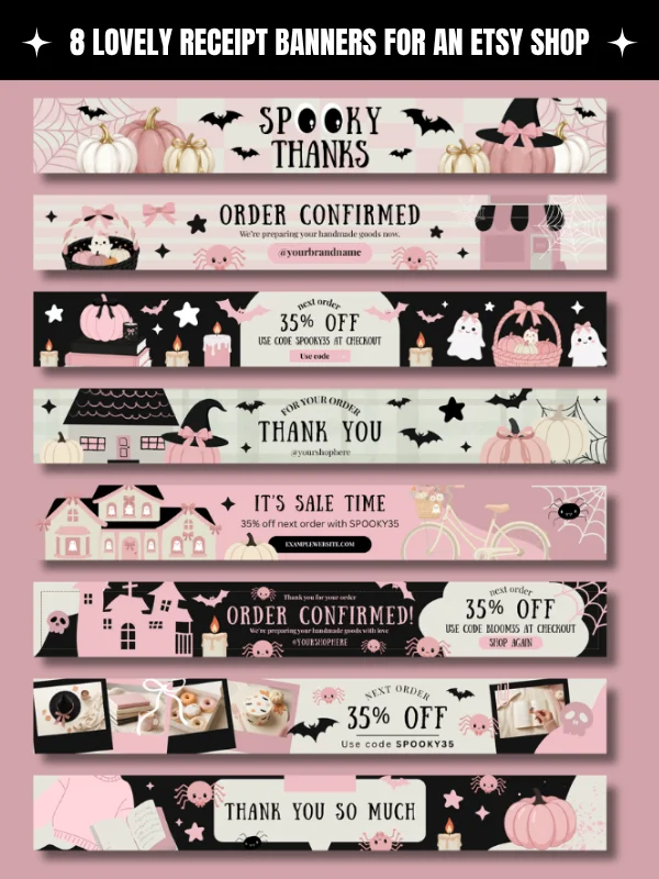Coquette Halloween Etsy Shop Branding Kit product image (4)