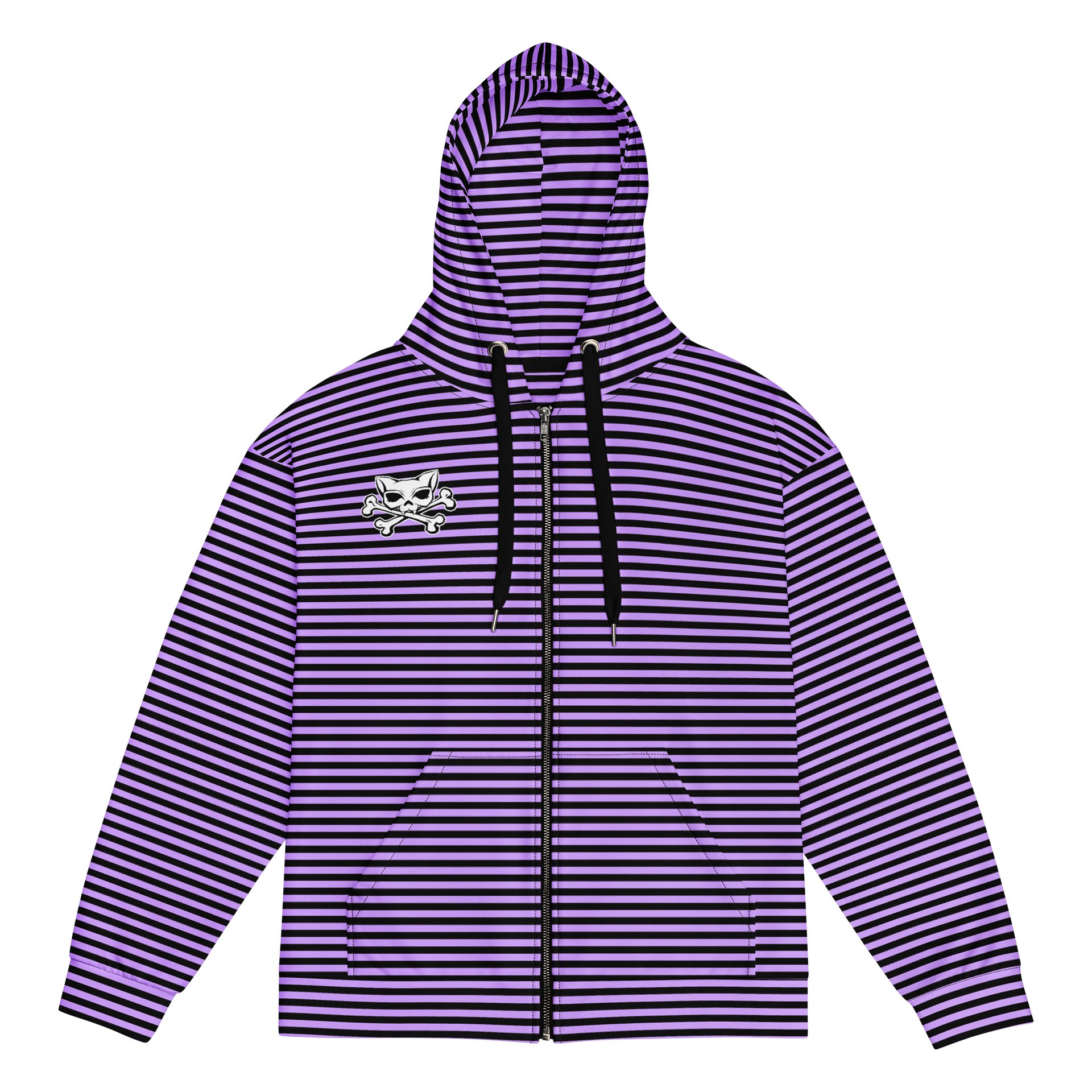 Blaque and Purple Stripped Hoodie product image (1)