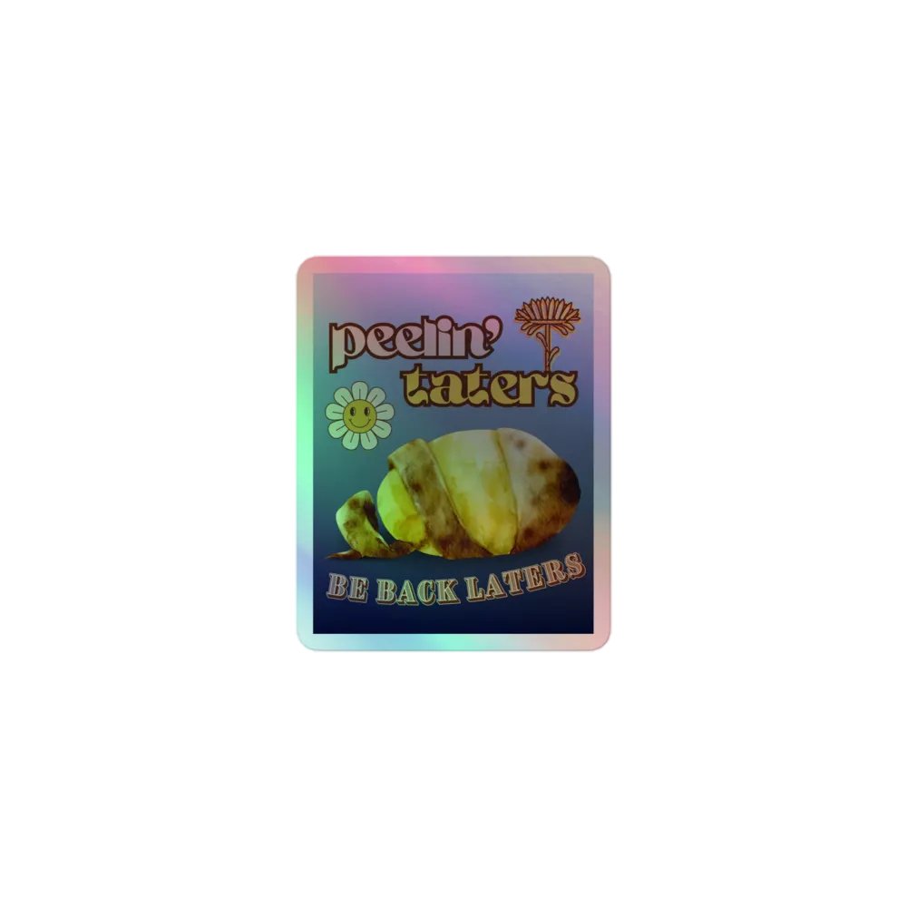 PEELIN' TATERS holographic kiss-cut sticker product image (1)
