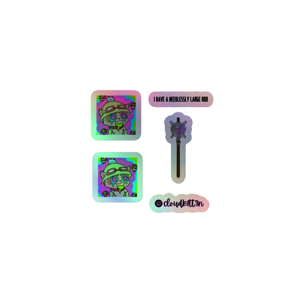 Teemo and Logo Holo Sticker Sheet product image (1)