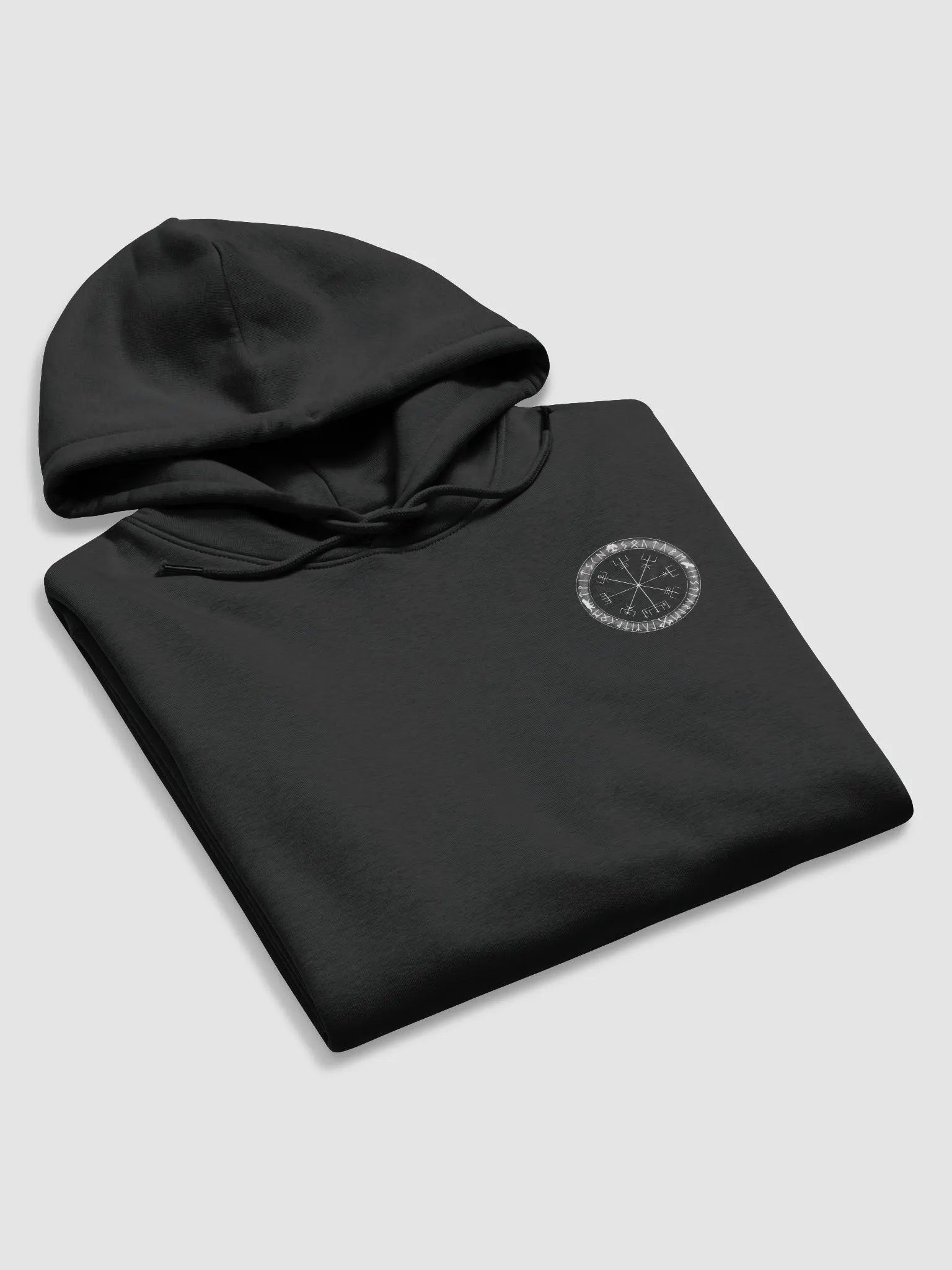 Nordische Runen | Weisser Vegvísir | Essential Eco Hoodie product image (9)