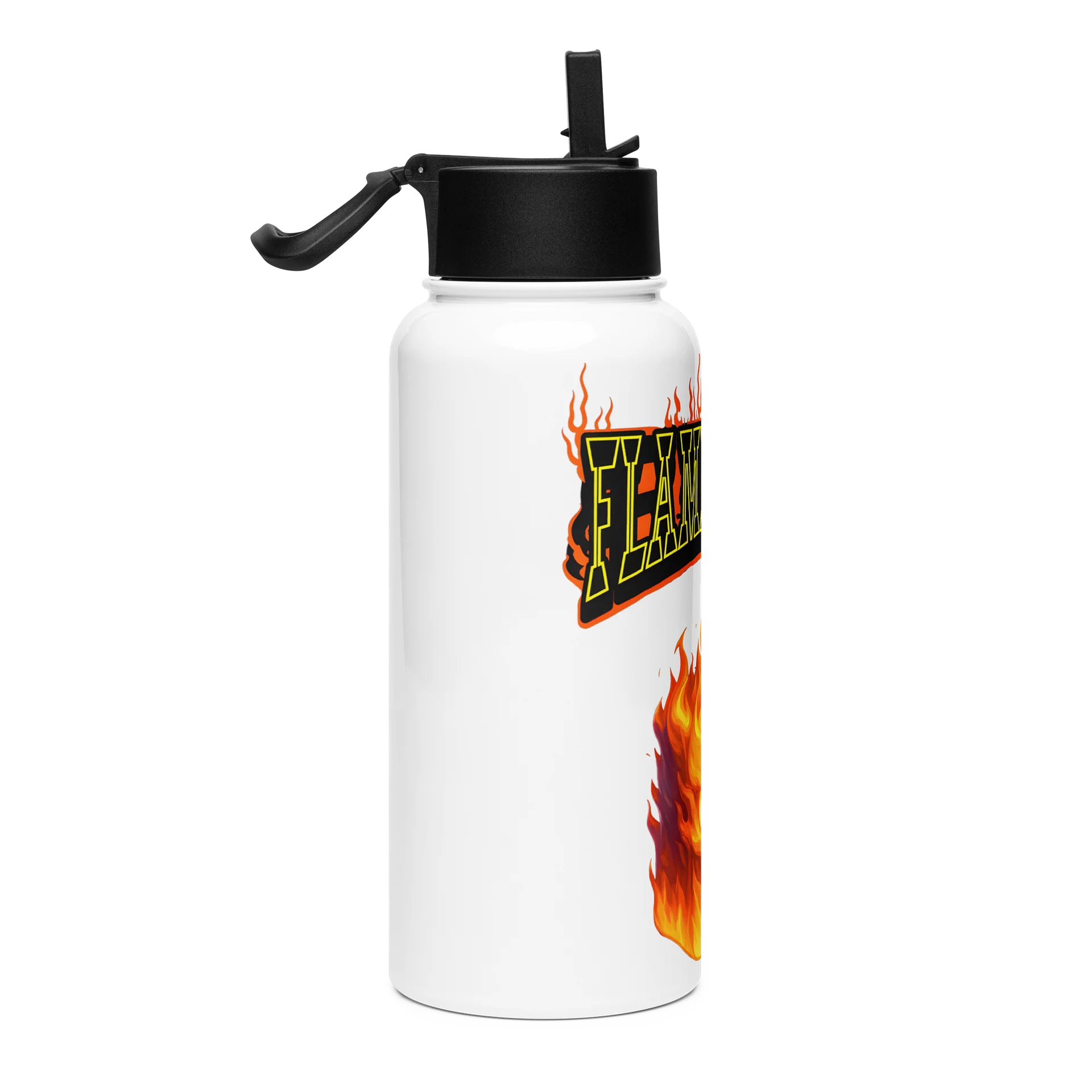 Flame Fruit Blox Fruits Gamer Stainless Steel Water Bottle With Straw Gift For Kids product image (4)