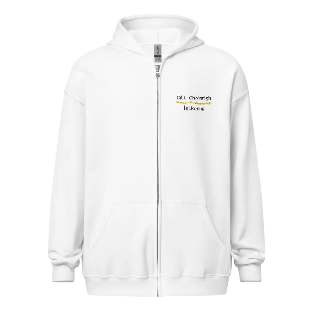 Kilkenny/Cill Chainnigh Orthodox style Ogham embroidered Zip Hoodie product image (1)