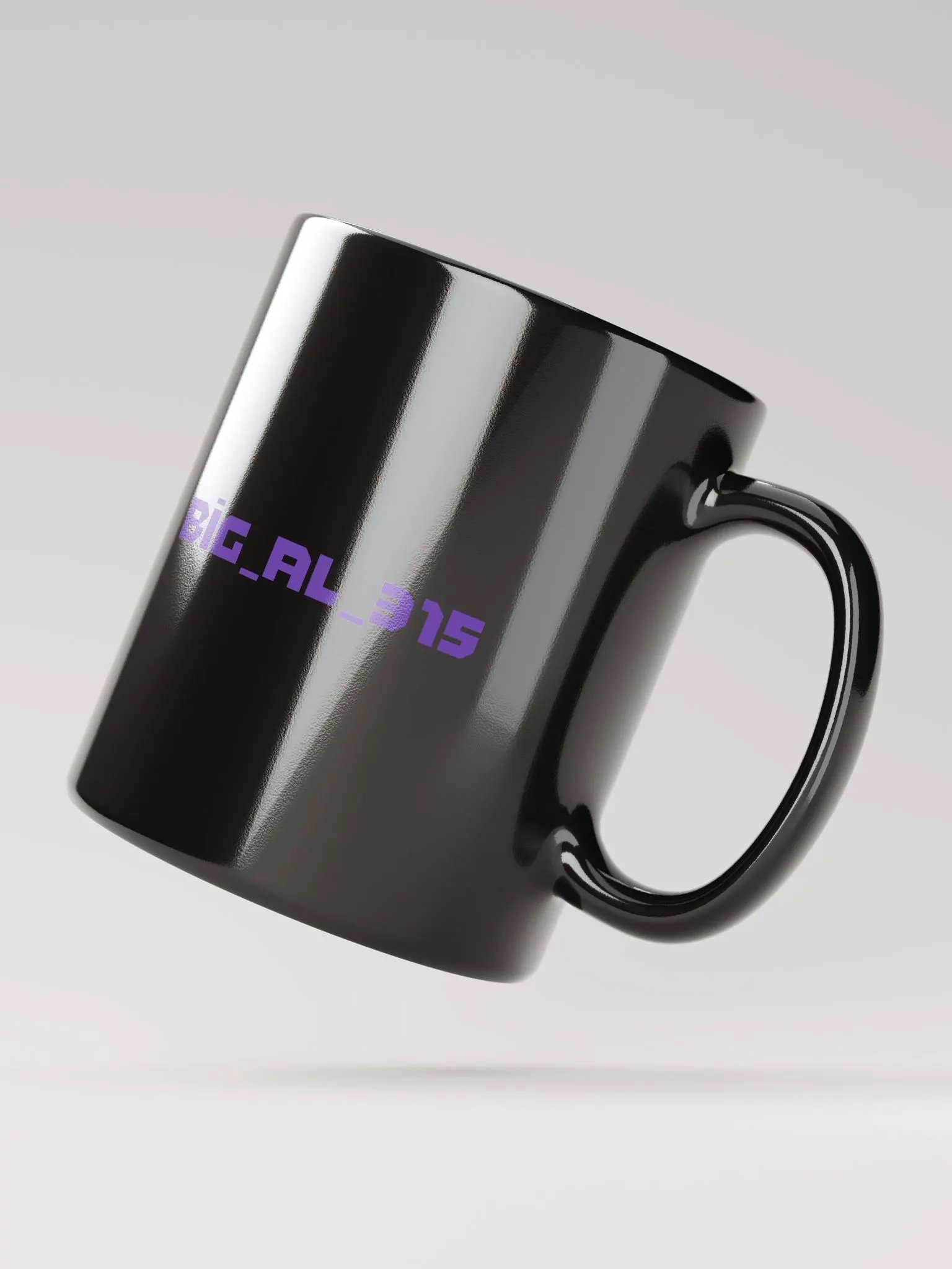 BIG_AL_315 Black Glossy Mug product image (3)