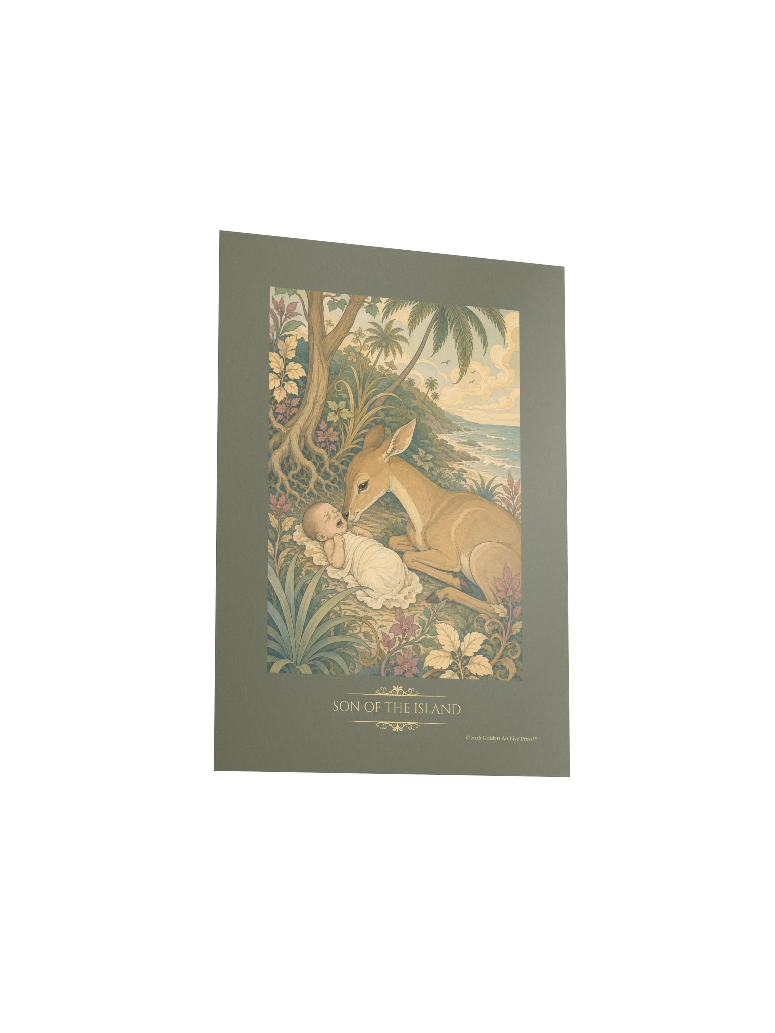 Son of the Island — Art Nouveau Art Print (Baby and Gazelle) product image (22)