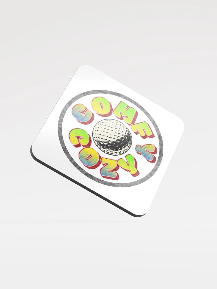 Comfy Cozy Golf Glossed Cork Coaster product image (2)